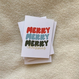Joyeux Joyeux Noël Carte // Carte vierge // Joyeuses Fêtes // Joyeux Noël