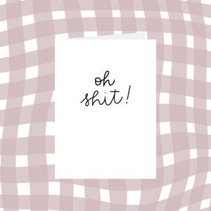 Oh merde! carte vierge // félicitations // mariage // fiançailles // nouveau bébé // félicitations amusantes // carte de meilleur ami // carte de remise des diplômes