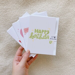 carte de joyeux anniversaire // carte vierge // étoiles vertes // carte d’anniversaire // carte d’anniversaire pour papa, fils, frère // pour petit ami // pour enfant