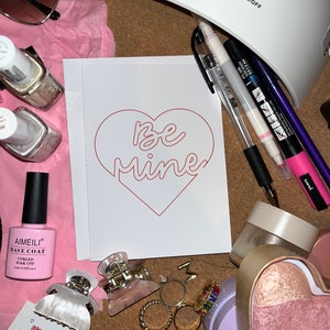 être à moi // carte de saint-Valentin // carte vierge // pour petite amie // pour petit ami // pour elle // pour lui // pour ami pour famille pour partenaire