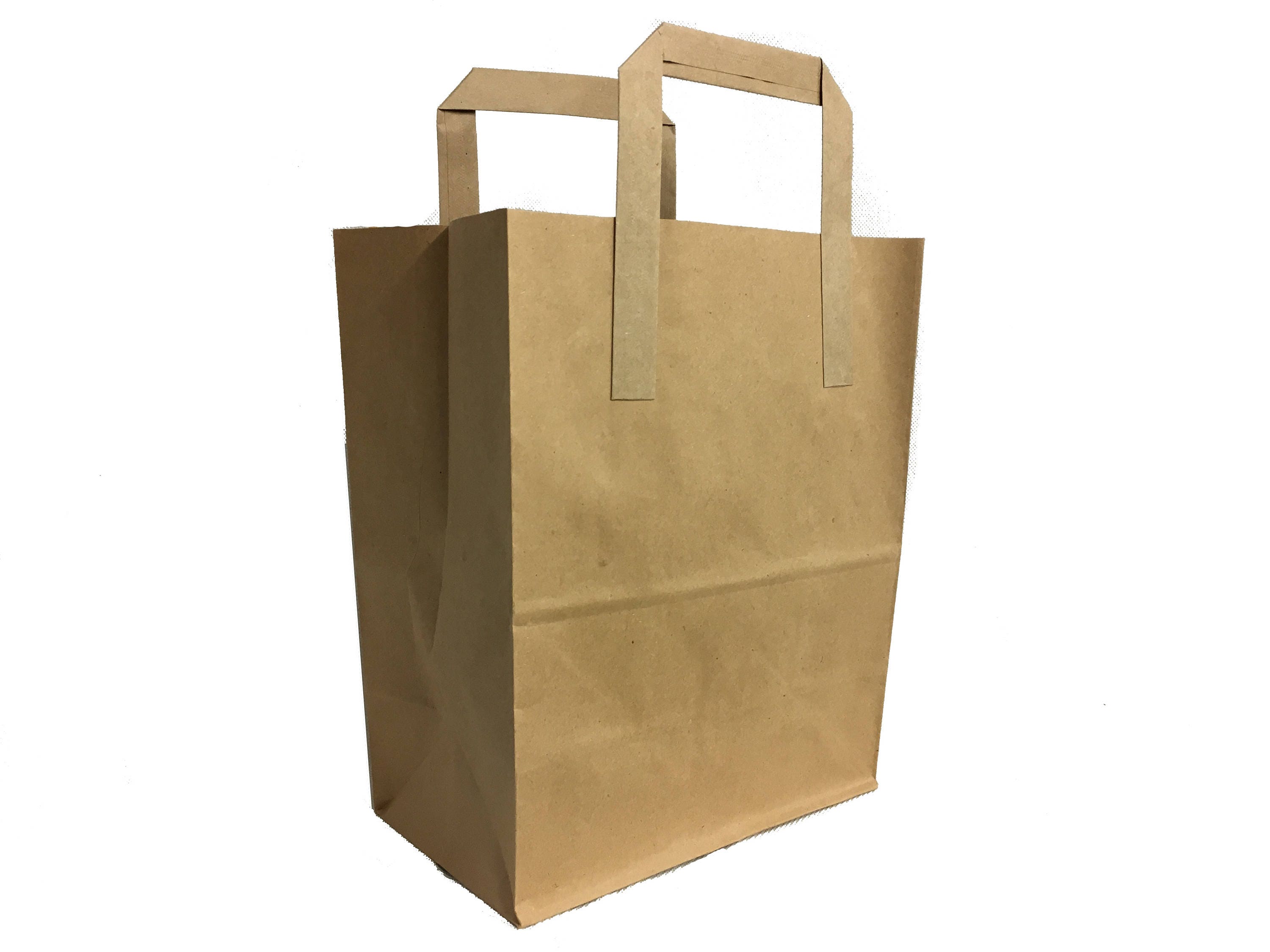 Brown Kraft Tape Handle Carrier Bags 21 11 X 25cm pack of Etsy UK