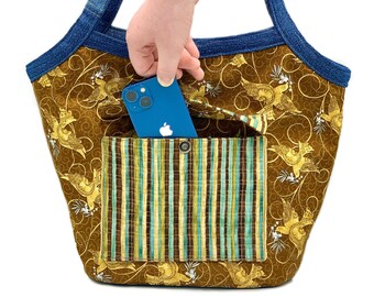 Reversible Quilted Tote Bag