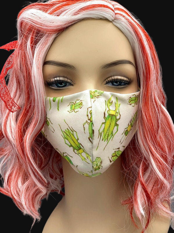 Bug Mask with Filter Pocket Adult Face Mask Entomologist Etsy