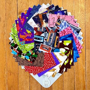 Charm Pack. Multicolored 5inch Squares. 42 pack