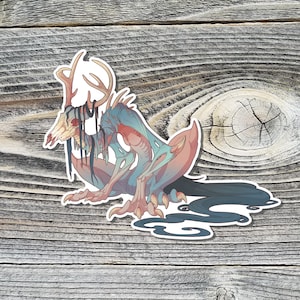 Skinwalker Monster Sticker & Mini Monster Print