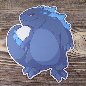 Kawaii Godzilla Vinyl Aufkleber ~ Chibi Kaiju Laptop Aufkleber und Mini Monster Kartenkarte
