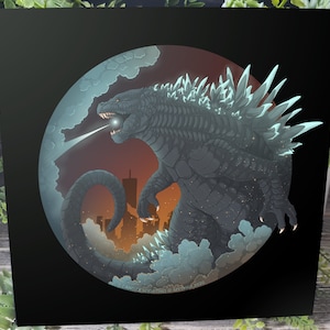 Godzilla Kaiju-monster 8 x 8 fotoafdruk