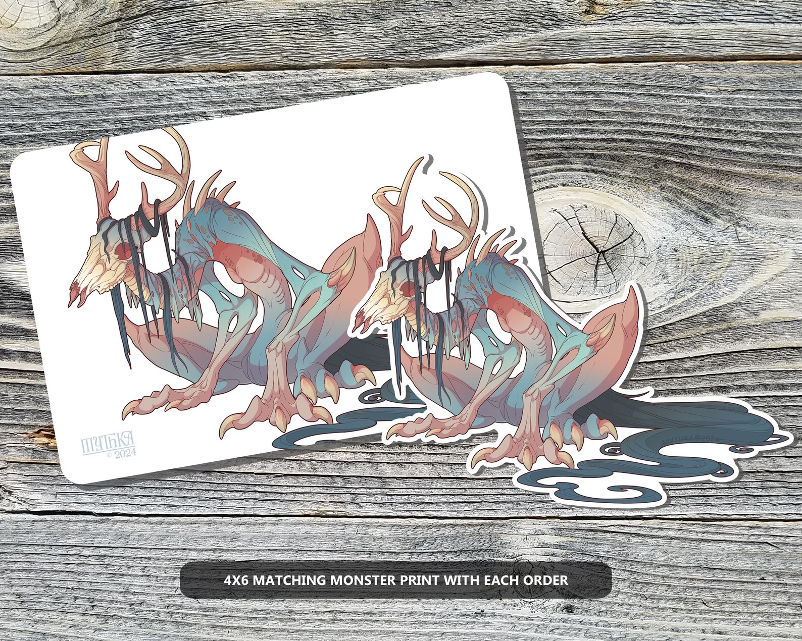 Skinwalker Ranch Sticker Gif Skinwalker Monster Sticker & Mini Monster Print - Etsy