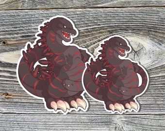 Vinylsticker Shin Godzilla: Kawaii Chibi Kaiju-laptopsticker