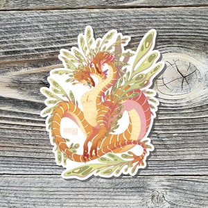 Leafy Sea Dragon Vinyl Sticker: Aquatic Monster Laptop Decal + Mini Print