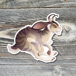 OP=OP Jackalope-vinylsticker ~ sticker laptop monster en print minimonster