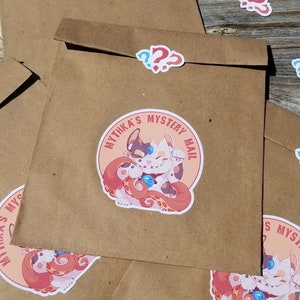 Gacha Sticker Bags ~ 6 Stickers ~ Consisting of Seconds, Discontinued, Never Released and Slight Miscut Items ~ Mythka&#39;s Mystery Mail