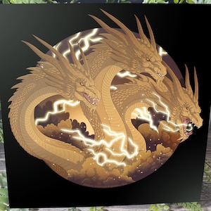 King Ghidorah 12x12 Photo Print