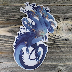 The Calamity Cosmic Horror Dragon ~ Vielköpfige Schlange Hydra Laptop Aufkleber und Mini Monster Karte