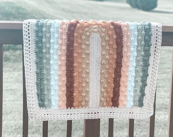 THE ORIGINAL*** Boho Rainbow Baby Blanket  - Crochet Pattern