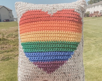 Pride Pillow Crochet Pattern- Your Pride is showing!