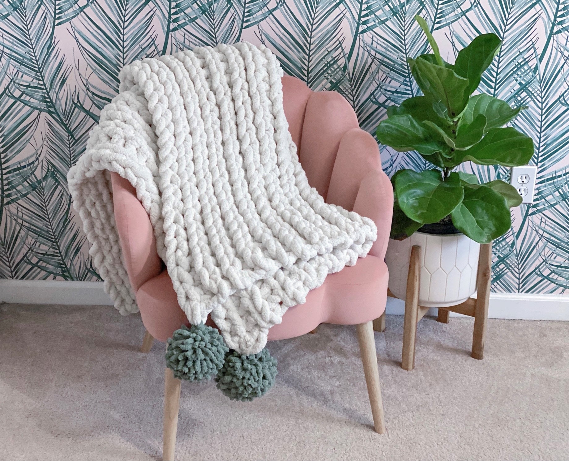 Generic Thick Chunky Yarn Bulky Yarn For Crocheting Throw Blanket Pillow  Craft