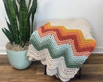 Phoenix Boho Chevron Blanket Crochet Pattern