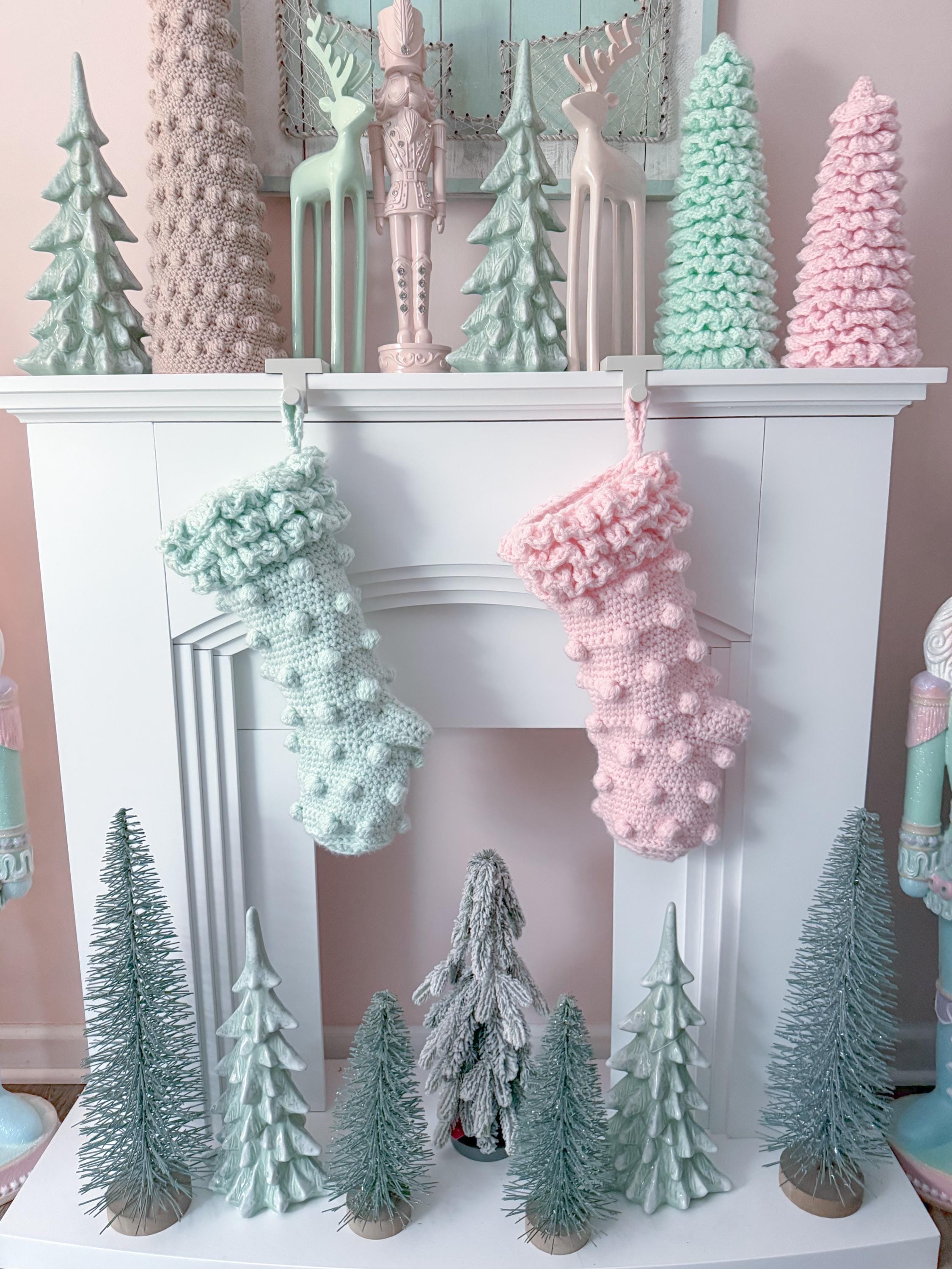 30 Christmas Stocking Crochet Patterns for Handmade Holiday Keepsakes 24 Ruffles and Bobbles Christmas Stocking Pattern
