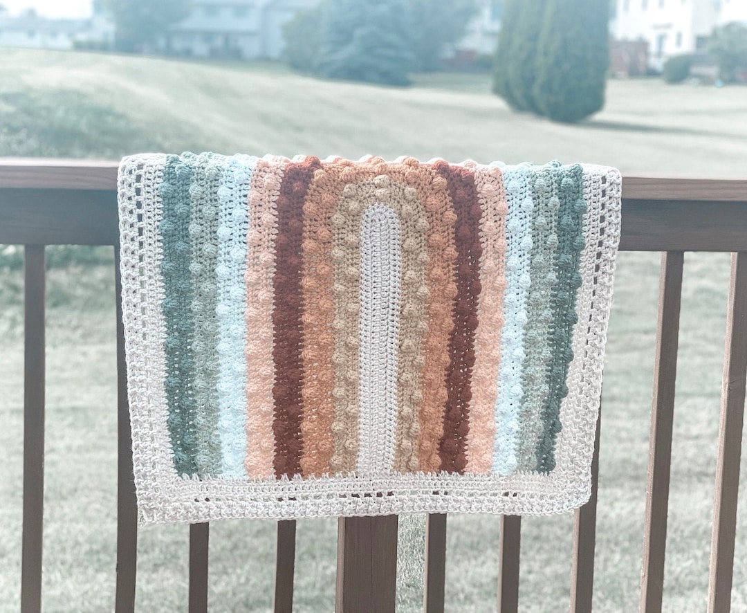 Boho rainbow baby blanket hotsell