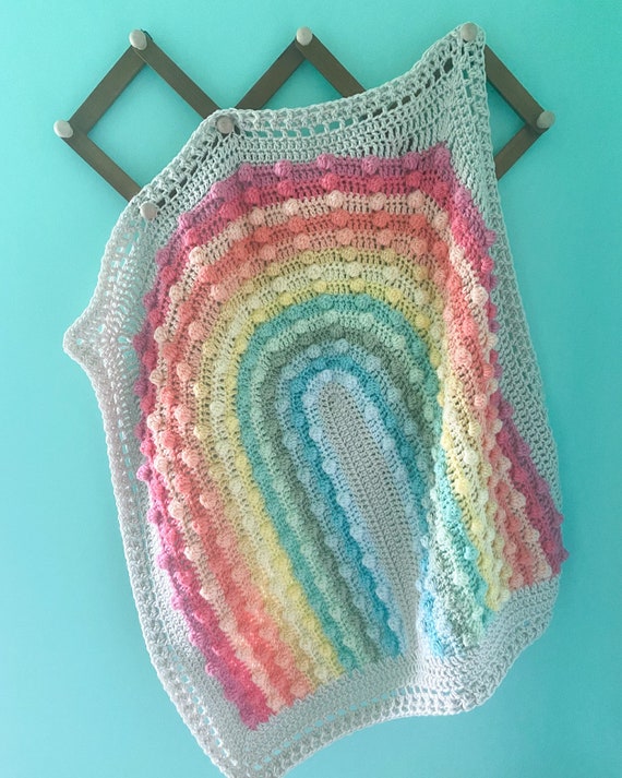 Rainbow Pink Baby Blanket