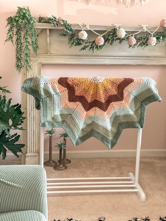 Boho Chevron Blanket Crochet Pattern Canada