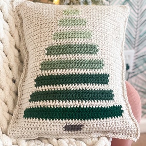 Boho Christmas Tree  Pillow **Crochet Pattern**