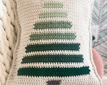 Boho Christmas Tree  Pillow **Crochet Pattern**