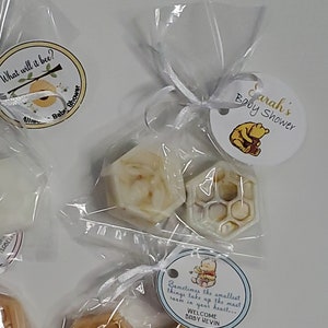 Honey Bee Honeycomb Personalized Baby Shower Favors Sweet As Can Bee Soap Gender Reveal Goats Milk Birthday image 5