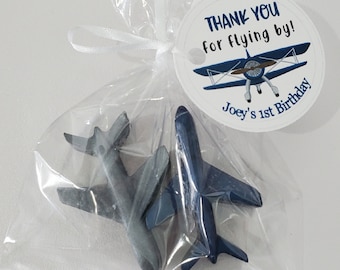 Personalized Airplane Party Favors - Custom Made Tags baby shower, Birthday Wedding or Bridal