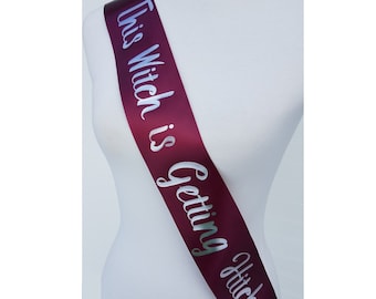 Bachelorette Party Sash - Personalized for Bride to Be to Wear at Bridal Shower or Hen Night Personalized Sash