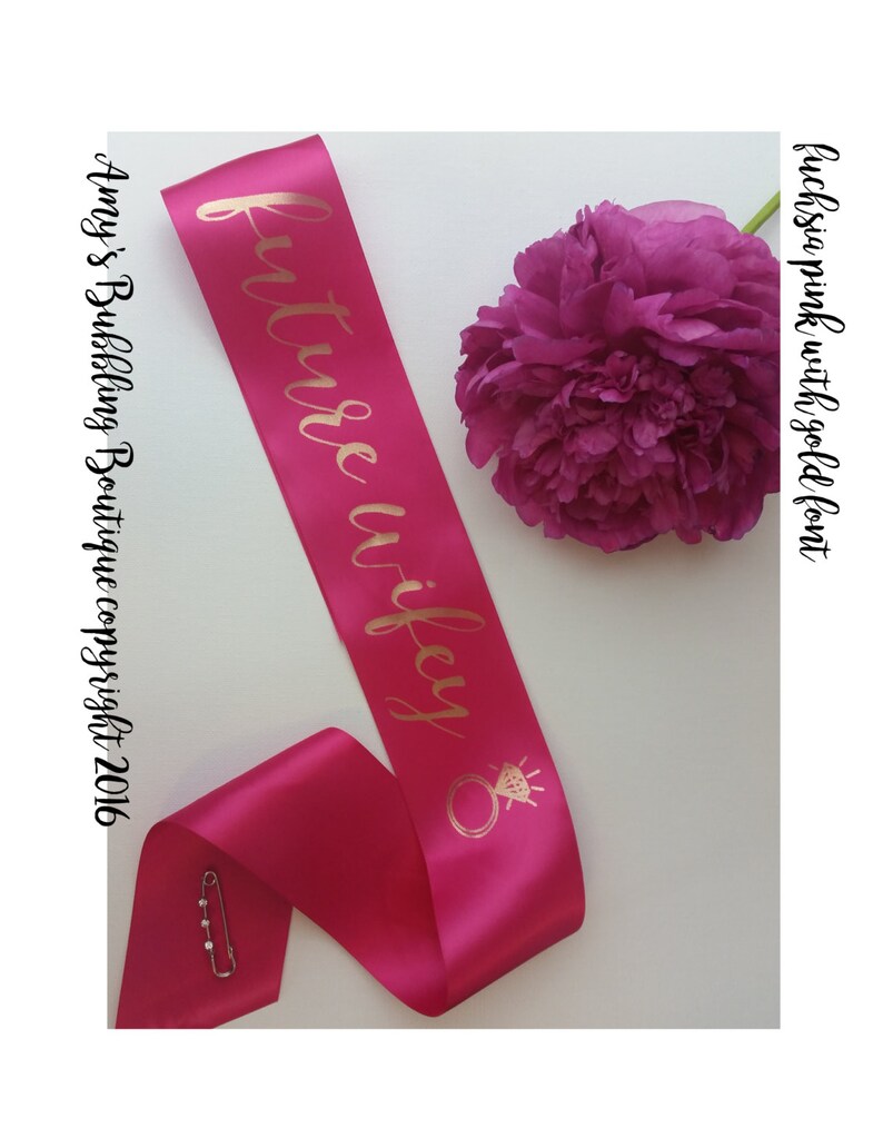 Bachelorette Party Sash Nauti Bride Sash for Bride to Be to Wear at Bridal Shower or Hen Night Personalized Sash image 6