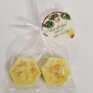 Honey Bee Honeycomb Personalized Baby Shower Favors Sweet As Can Bee Soap Gender Reveal Goats Milk Birthday image 2