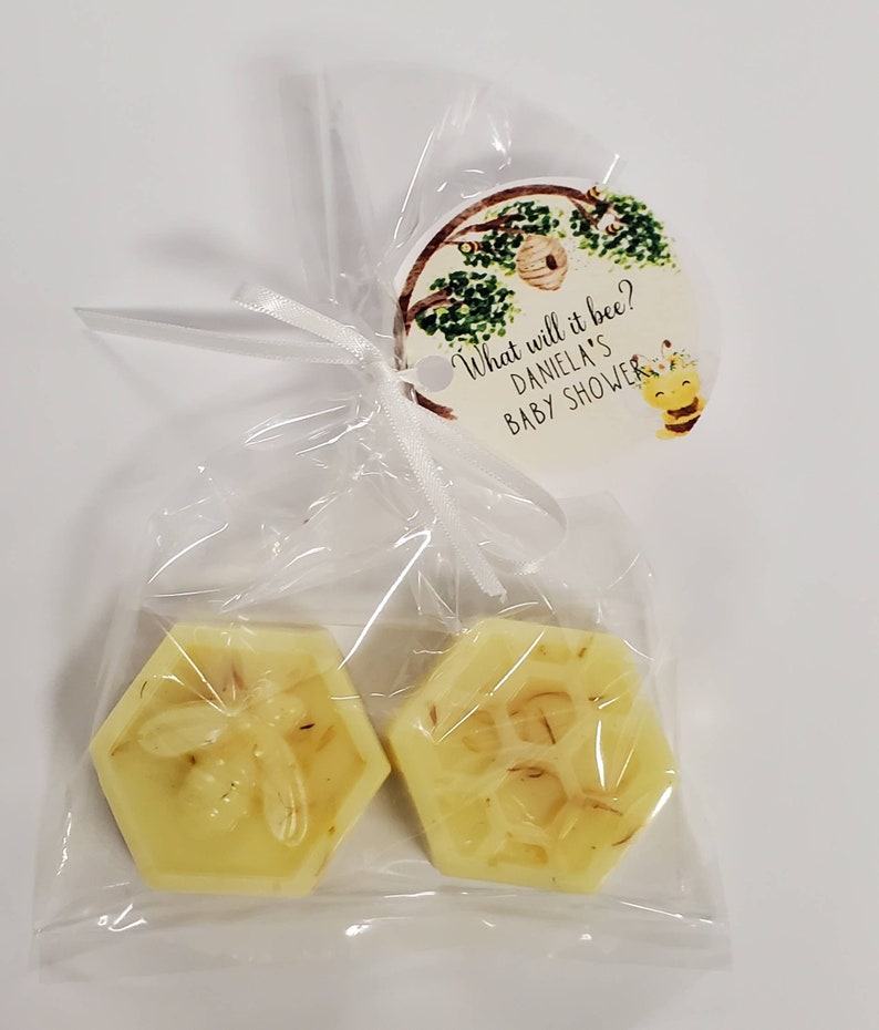 Honey Bee Honeycomb Personalized Baby Shower Favors Sweet As Can Bee Soap Gender Reveal Goats Milk Birthday image 2
