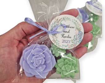 Succulent Bridal Shower,  Wedding Favors Baby Shower Favors with Personalized Tags Custom Made