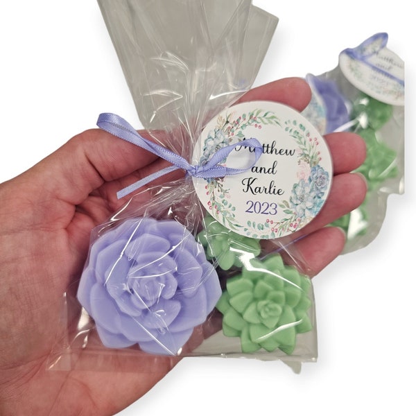 Succulent Bridal Shower,  Wedding Favors Baby Shower Favors with Personalized Tags Custom Made