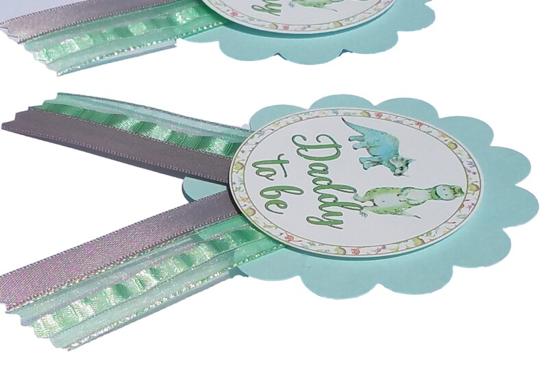 Dinosaur Baby Shower Sash & Pins: Mommy, Daddy, Grandma to Be image 8