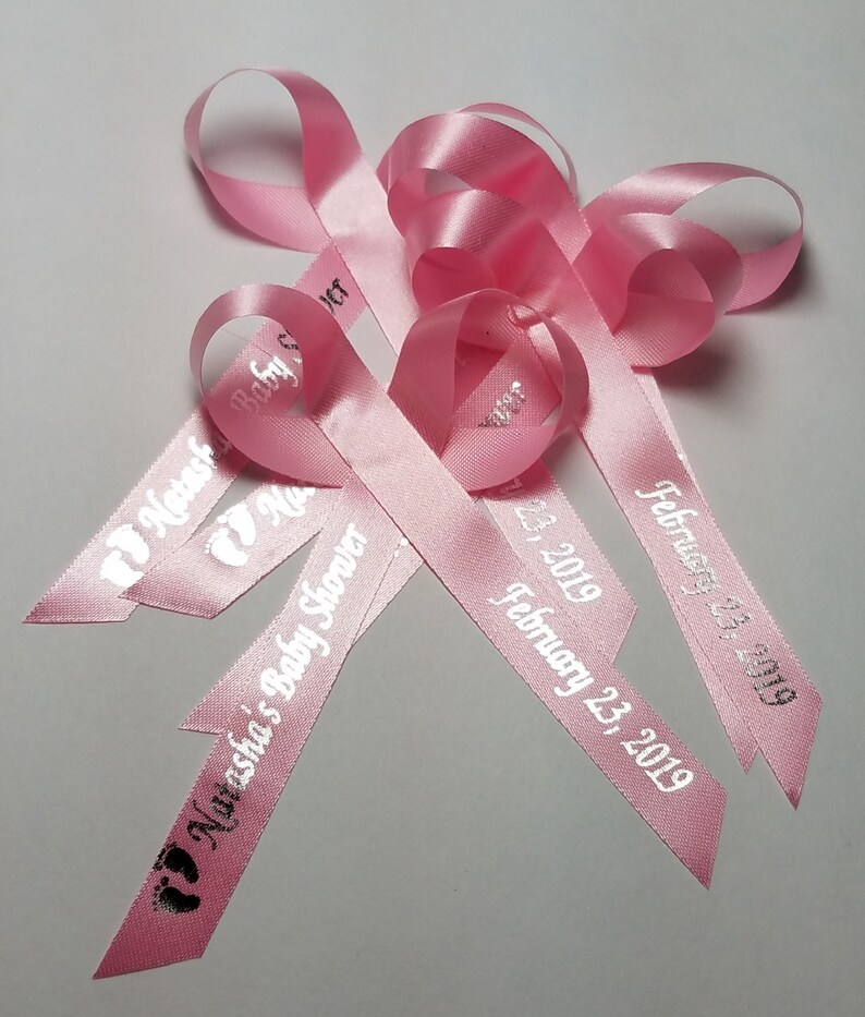 Personalized Ribbons Birthday Bridal Shower Wedding or Baby Etsy