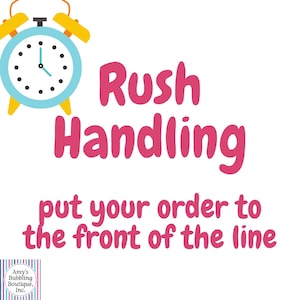 Rush Handling - Put your order to the front of the order line with this service!  Ships within 1 business day or order.