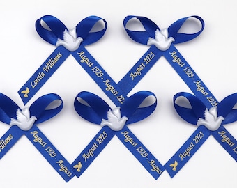 Personalized Memorial Ribbons | Celebration of Life, Baptism (Pack of 25)