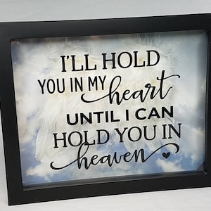 Memorial Gift Baby - Memorialize your loved one that has passed or Miscarriage with our memorial shadow box filled with angel feathers