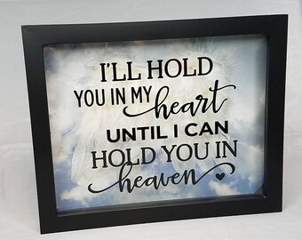 Memorial Gift Baby - Memorialize your loved one that has passed or Miscarriage with our memorial shadow box filled with angel feathers