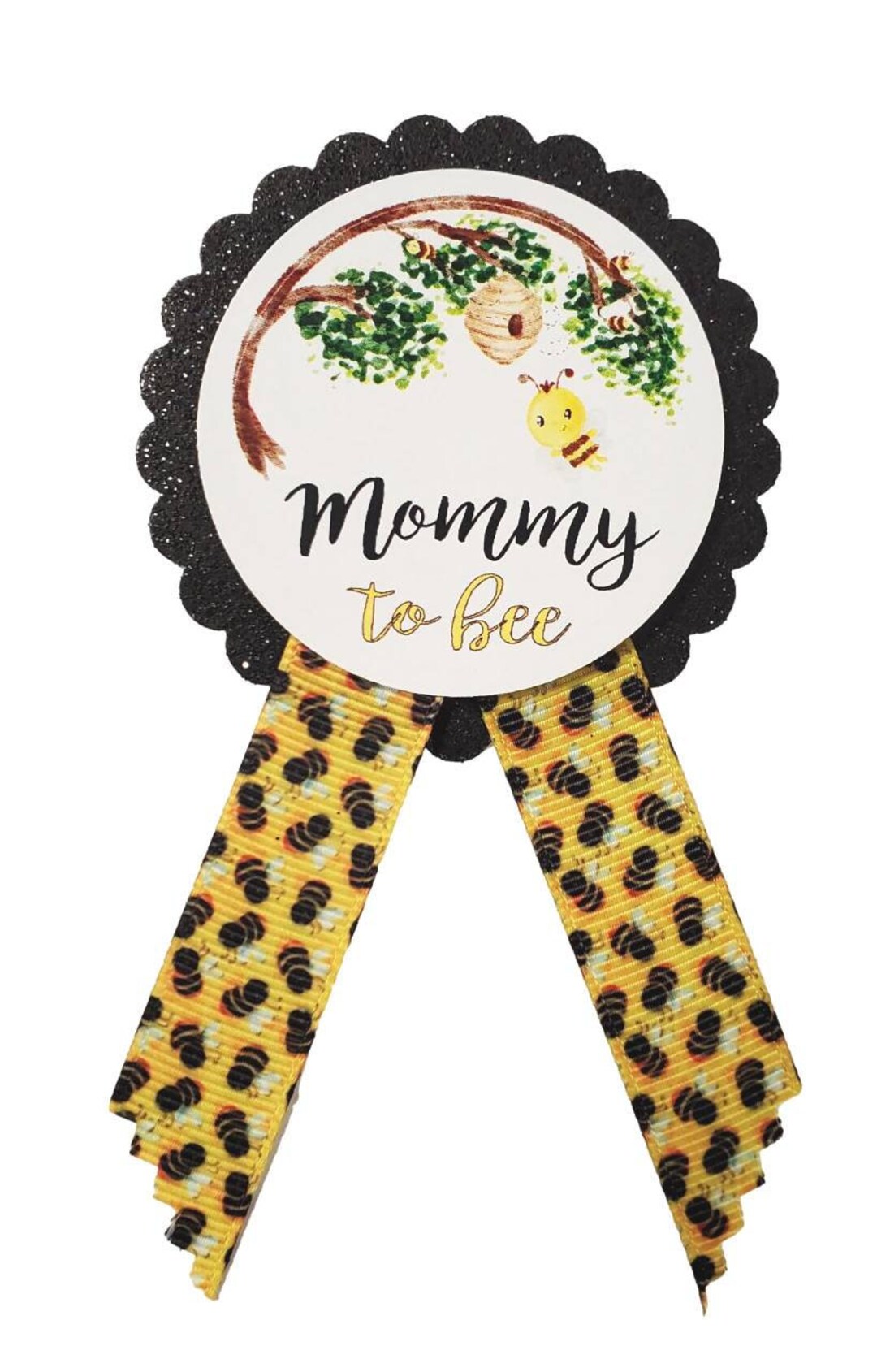Mommy to Bee Honeycomb Baby Shower Pin to Wear at Sprinkle Honey - Etsy