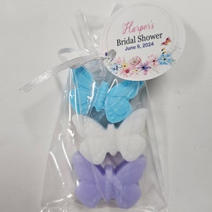 Personalized Butterfly Birthday Bridal Shower Favors Party Soap for Wedding or Baby Sprinkle with Tags image 5