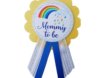 Regenbogen Personalisierte Babyparty Pins Gender Reveal - Papa zu sein oder Mama zu sein LGBTQ zu tragen