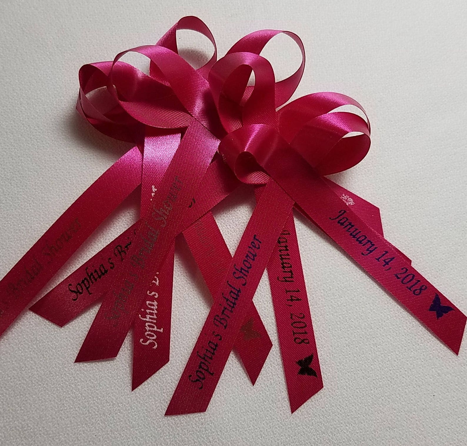Personalized Wedding Ribbons Bridal Shower or Anniversary Etsy