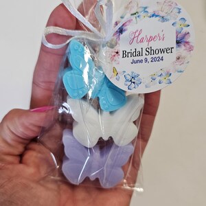 Personalized Butterfly Birthday Bridal Shower Favors Party Soap for Wedding or Baby Sprinkle with Tags image 3