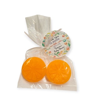 Little Lil Cutie Baby Shower Orange Soap Party Favors Gender Reveal Personalized Tangerine