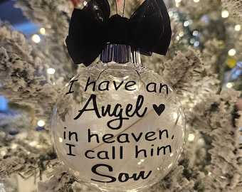 Adorno navideño conmemorativo personalizado: alas de ángel, regalo de condolencia