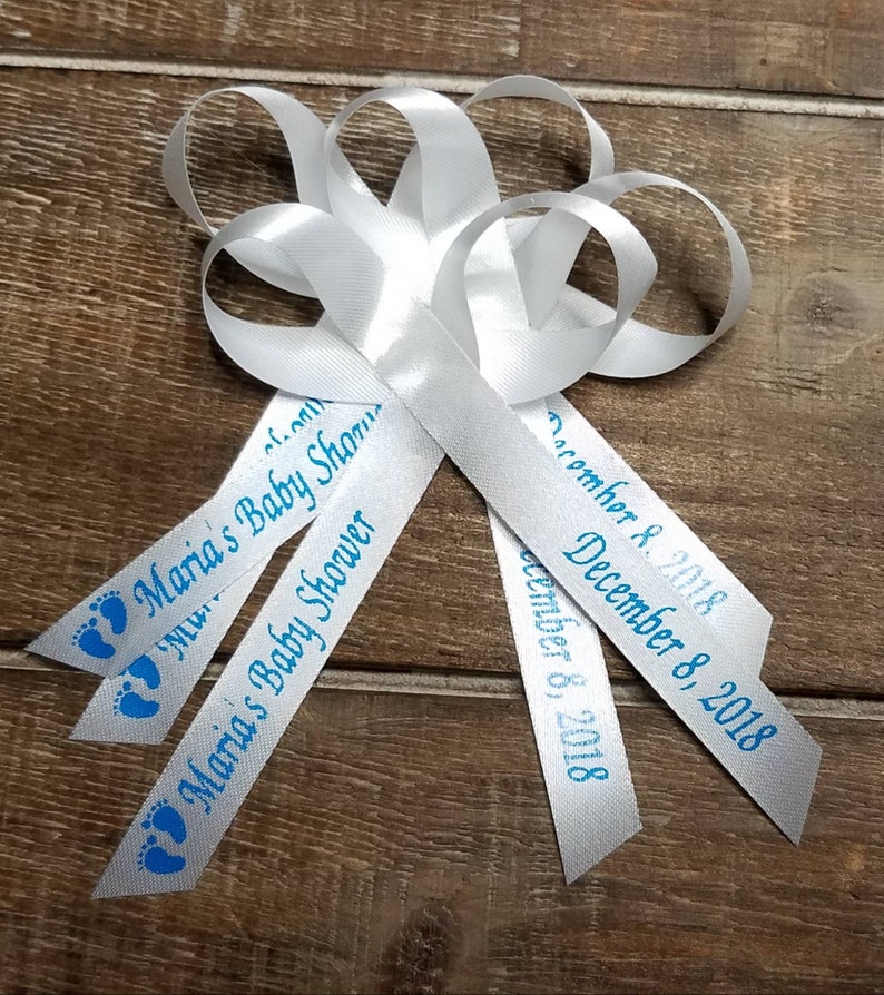 White Personalized Ribbons for Wedding Bridal Shower Baby Etsy